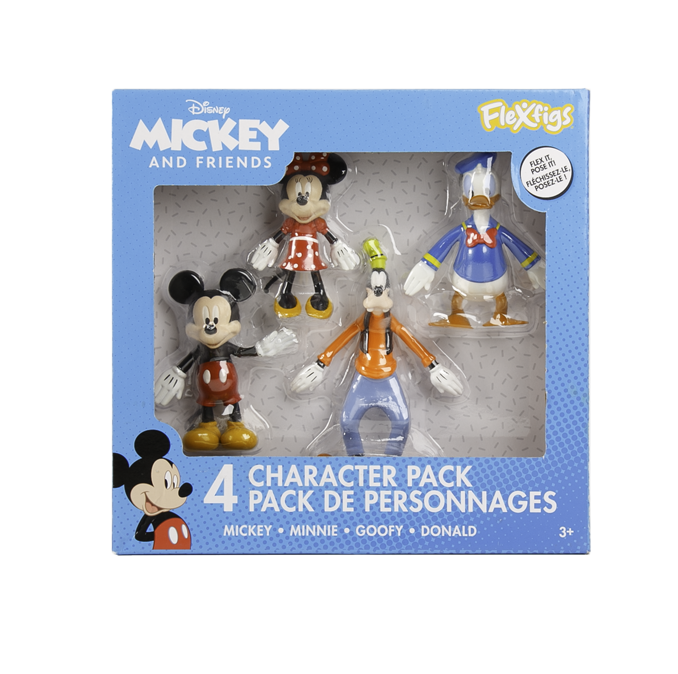 #55042 Mickey and Friends Flexfigs™ 4-Pack Ages 3+.    Min Qty 2