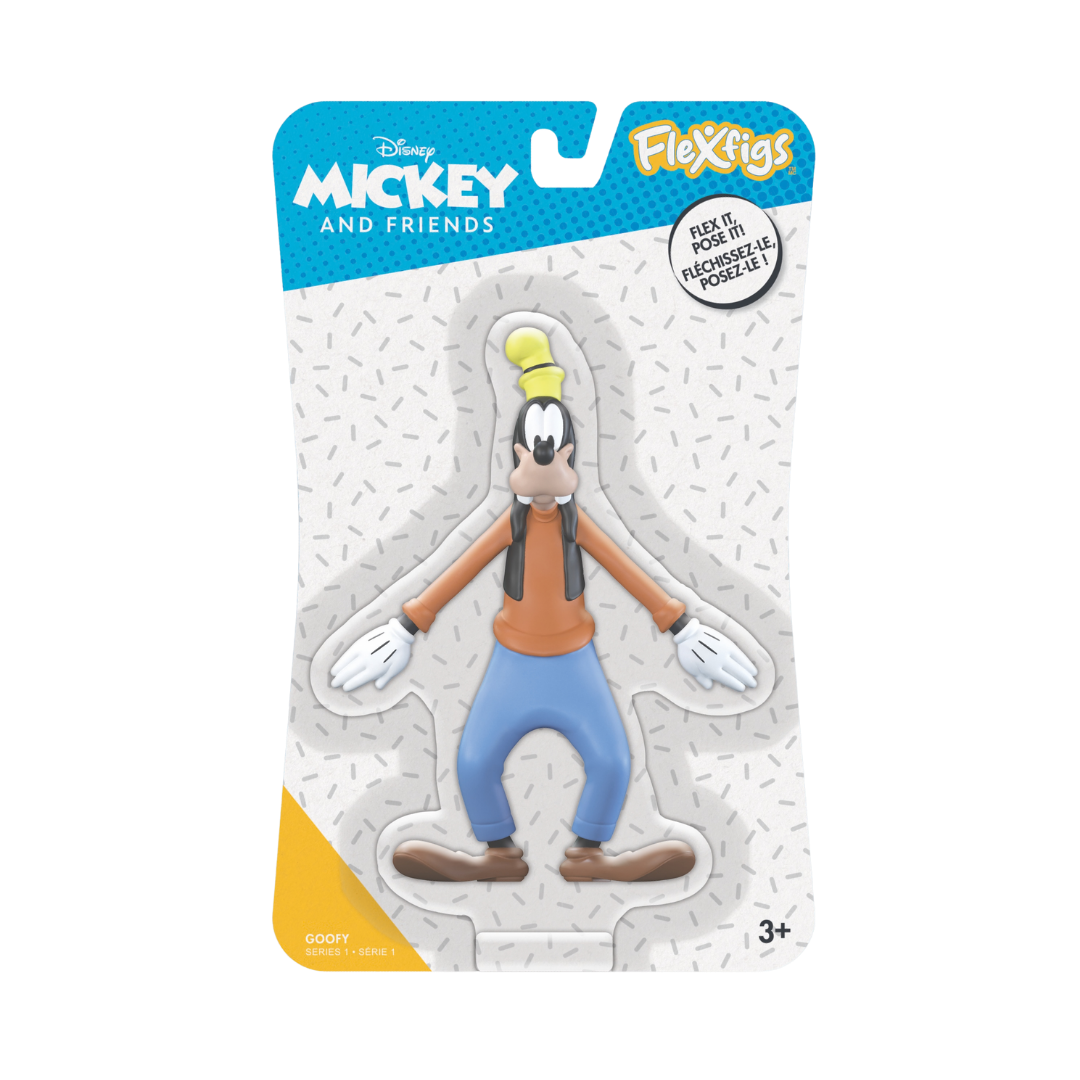#55100 Goofy 3¾” FlexFigs™ Figure – Disney Mickey and Friends.     Min Qty 4