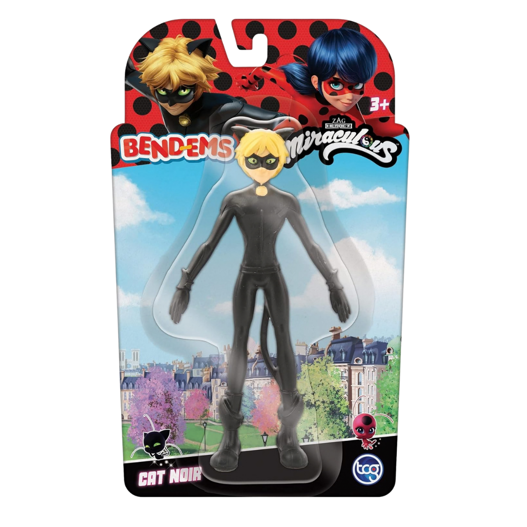 #55048 FlexFigs™ Miraculous Cat Noir 5.5" Bendable Figure.    Min Qty 12