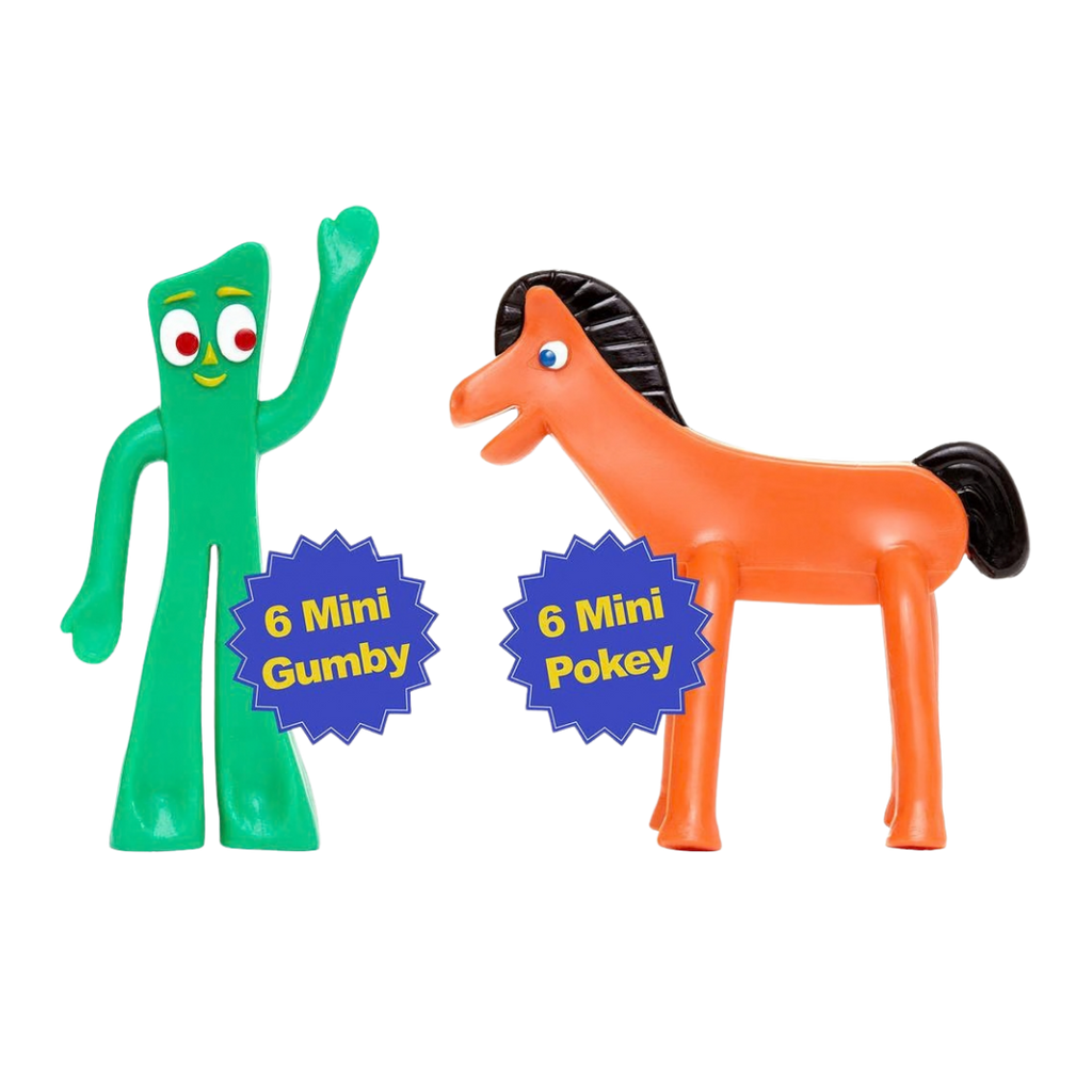 #GP 158 Gumby & Pokey 3" Bendable Figures – 12-Pack Bulk Set. Min Qty 1