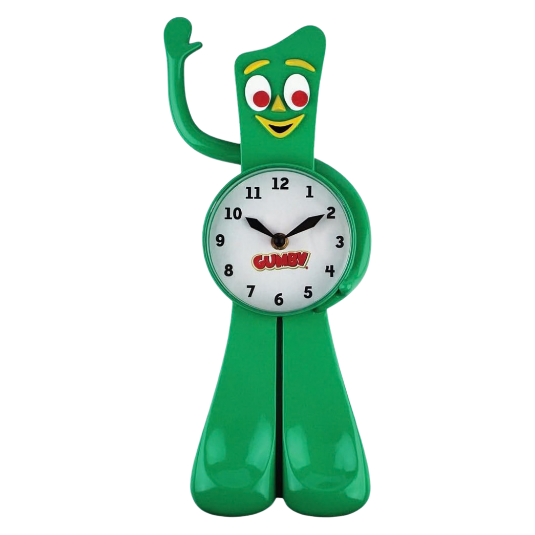 #CL 100  Gumby 3-D Motion Clock – Animated Wall Clock by NJ Croce.   Min Qty 2