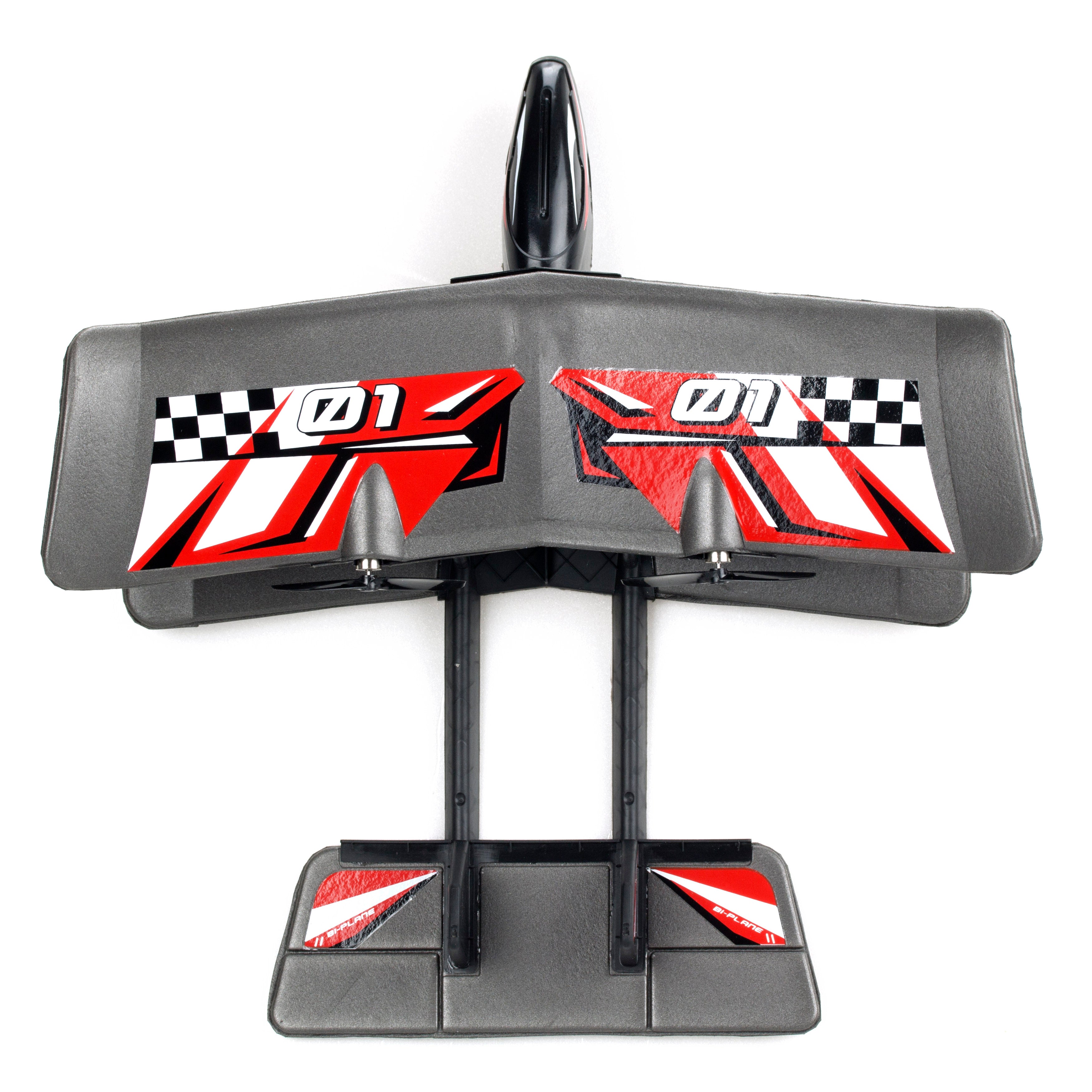 #85739NJ Flybotic Bi-Wing Evo R/C Plane Assortment (Red or Blue).    Min Qty 6