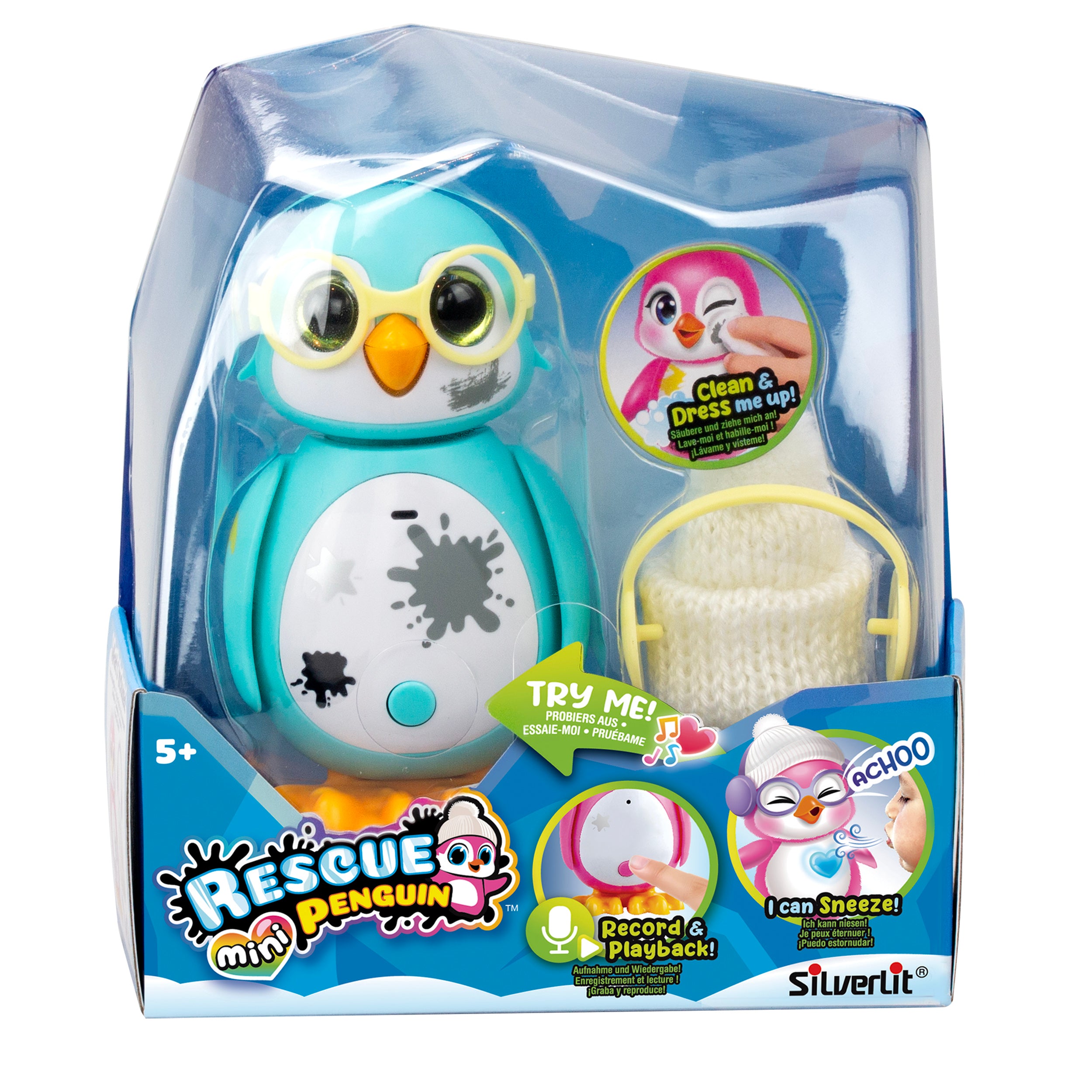 #88640 Rescue Mini Penguin Interactive Toy Assortment (Black, Blue & Pink).       Min Qty 12